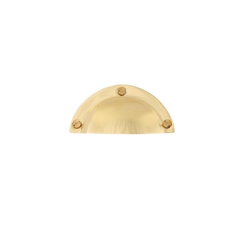 Malin Brass Drawer Shell Pull Handle 94mm