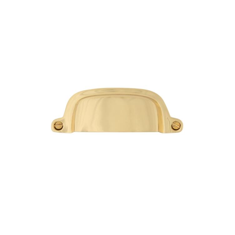 Neale Brass Drawer Curved Pull Handle 97mm
