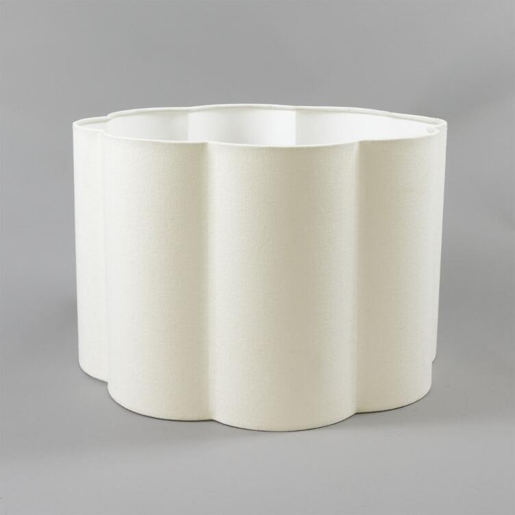 Scalloped Drum Cream Fabric Lamp Shade 18" Scalloped Drum Cream Fabric Lamp Shade 18"