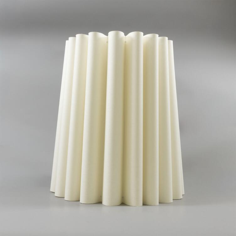 Abat-jour tambour crème à bordure festonnée 53 cm Abat-jour tambour crème à bordure festonnée 53 cm