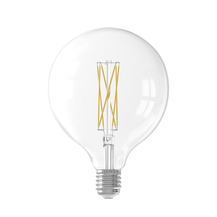 Ampoule LED à globe transparent à filament, variable d'intensité G125 E27 4W 2300K 350lm 12.5cm