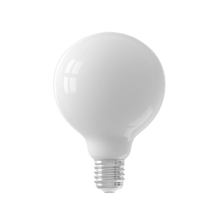 Ampoule globe LED blanc laiteux à intensité variable E27 7.5W 2700k 650lm 9.5cm