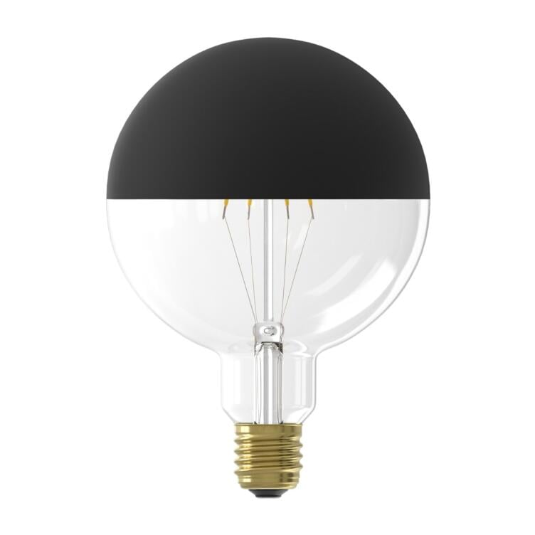 LED Filament Mirror Top Light Bulb Black Dimmable E27 4W 2000k 190lm 12.5cm LED Filament Mirror Top Light Bulb Black Dimmable E27 4W 2000k 190lm 12.5cm