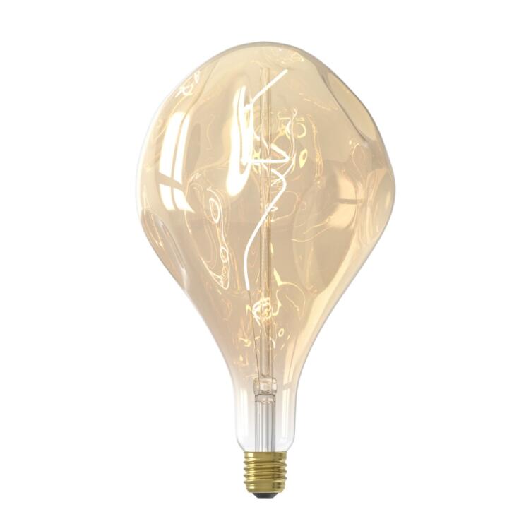 Grande ampoule LED à filament organique doré, variable d'intensité E27 6W 2100k 340lm 28cm