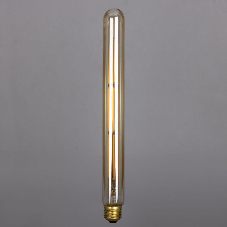 LED Tubular Filament Bulb Dimmable E26 4.5W 2100k 400lm 11.8"
