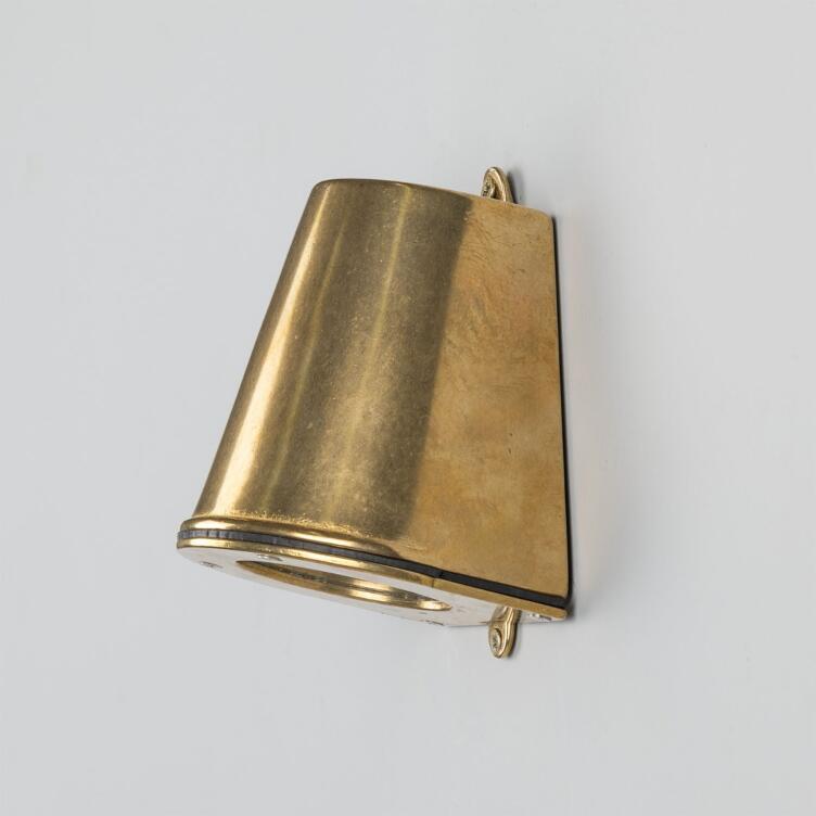 Wade Vintage Outdoor Brass Spot Light IP54, Raw Brass