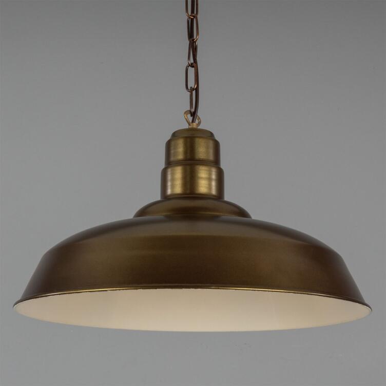 Wyse Industrial Factory Pendant Light 50cm, Powder Coated Matte Black