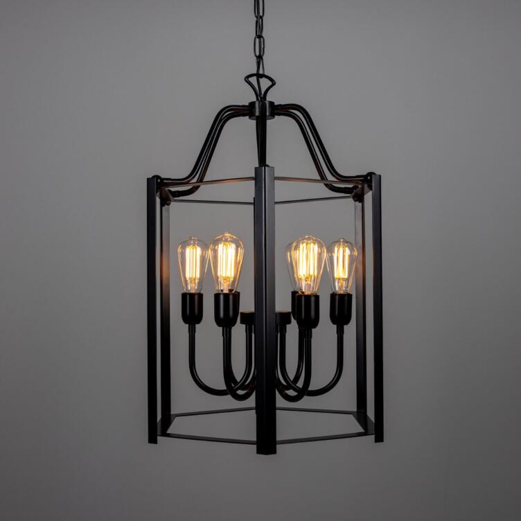 Lanterne d'intérieur suspendue Portroe, six lumières