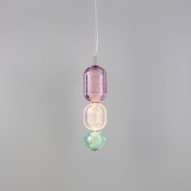 Ashford Medium Colourful Pendant Light, Antique Silver Ashford Medium Colourful Pendant Light, Antique Silver