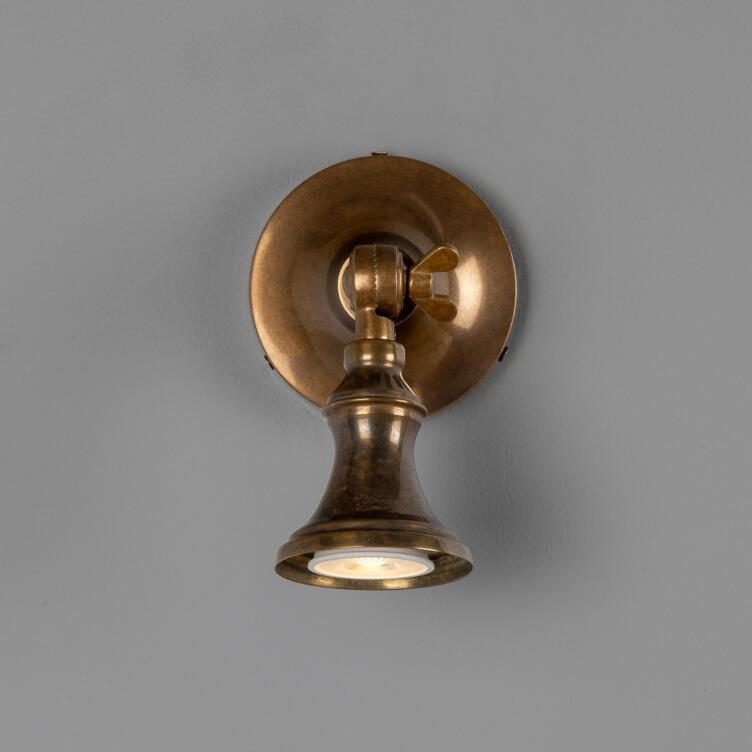 Accra Traditional Small Brass Spotlight 5.5" IP20