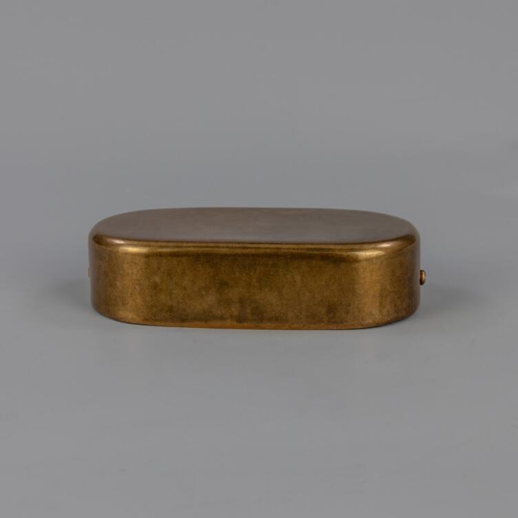 Deep Oval Brass Wall Bracket 6.25"