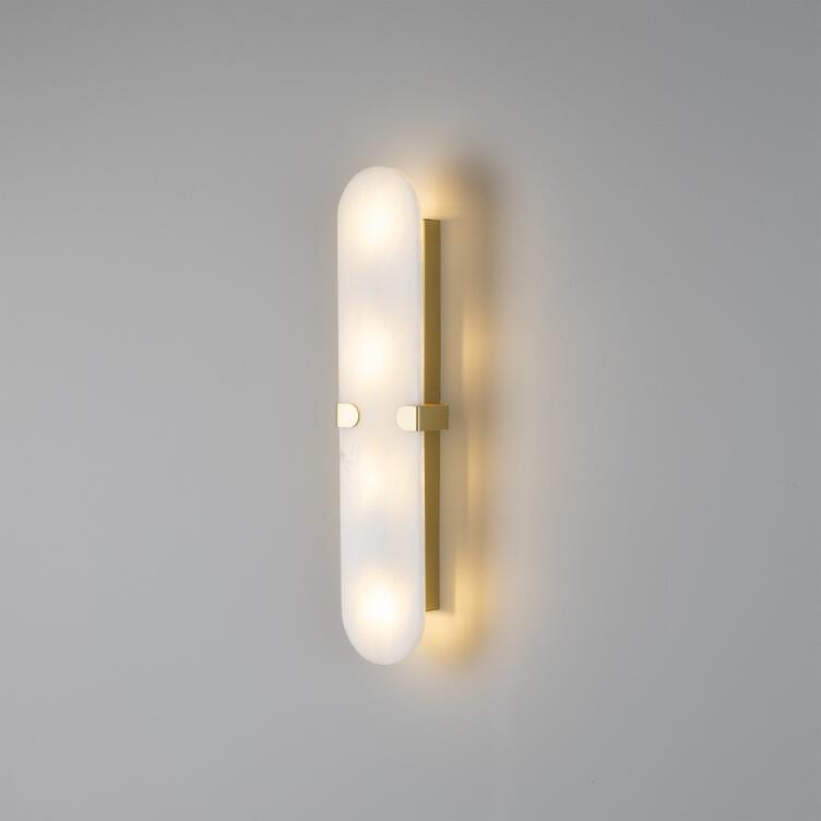 Lothian Oval Alabaster Wall Sconce, Satin Brass Lothian Oval Alabaster Wall Sconce, Satin Brass