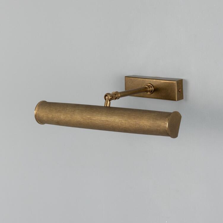 Cambridge Adjustable Reeded Brass Picture Light 35.5cm IP20