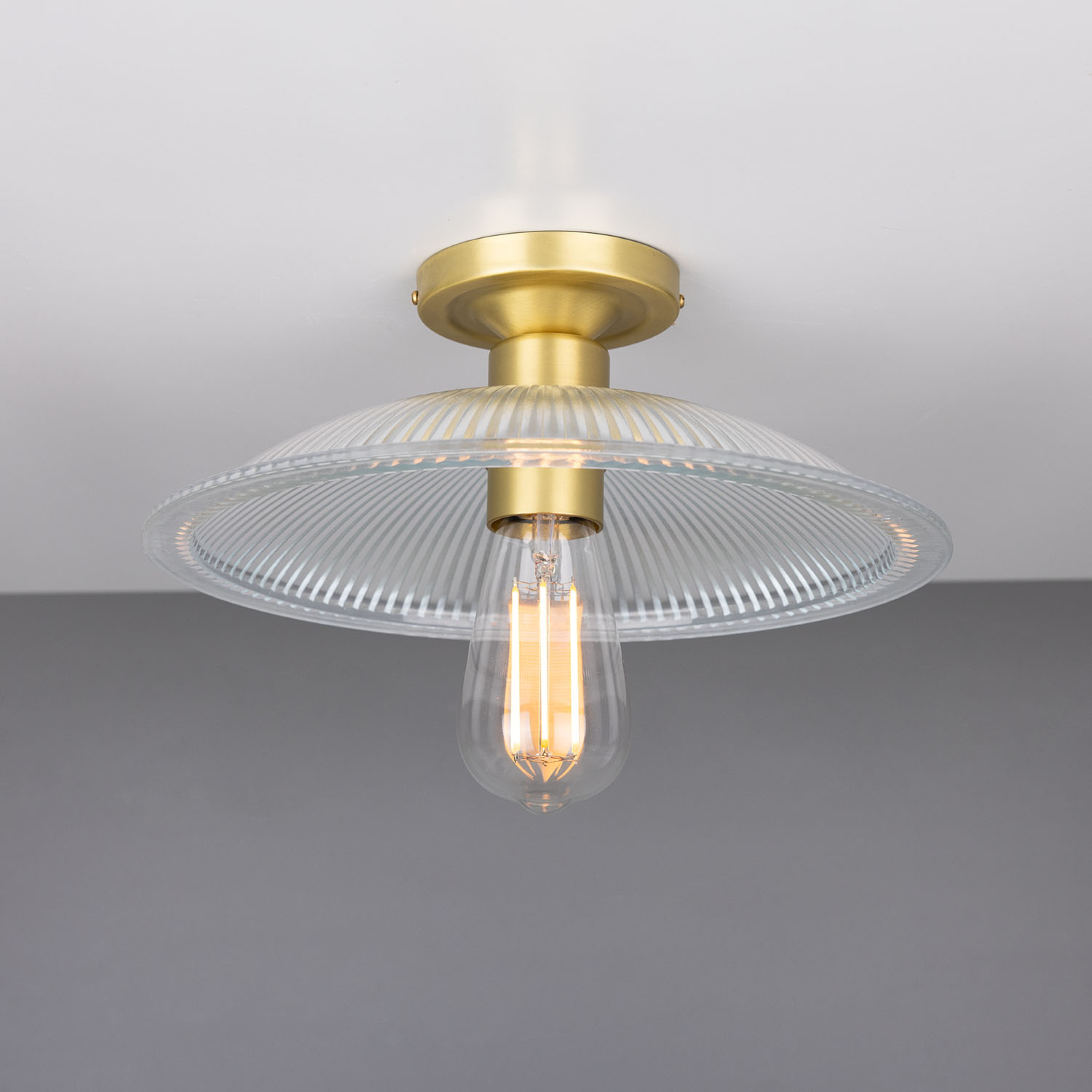 Calix Prismatic Flush Ceiling Light | Mullan Lighting