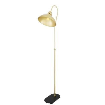 Lampe sur pied Faro industrielle et moderne en laiton