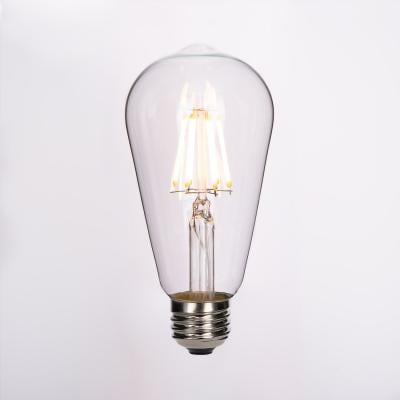 LED Teardrop Filament Bulb Dimmable E26 6W 2200k 320lm 13.5cm