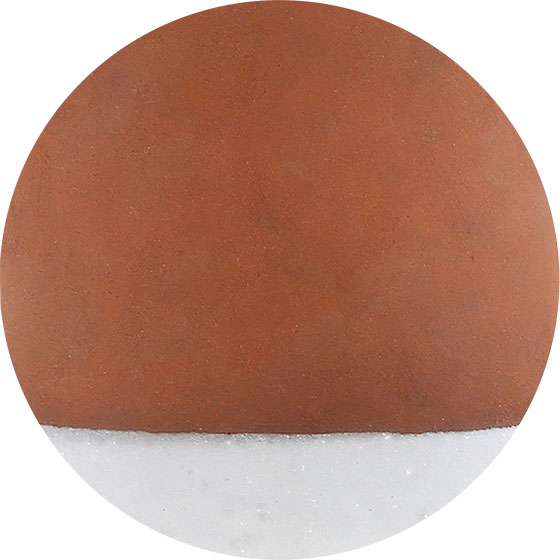 Terracotta and White Finish