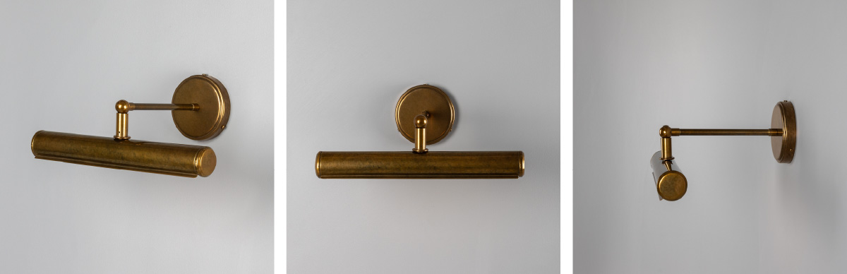 Galle Fixed-Arm Solid Brass Picture Light 35.5cm IP65