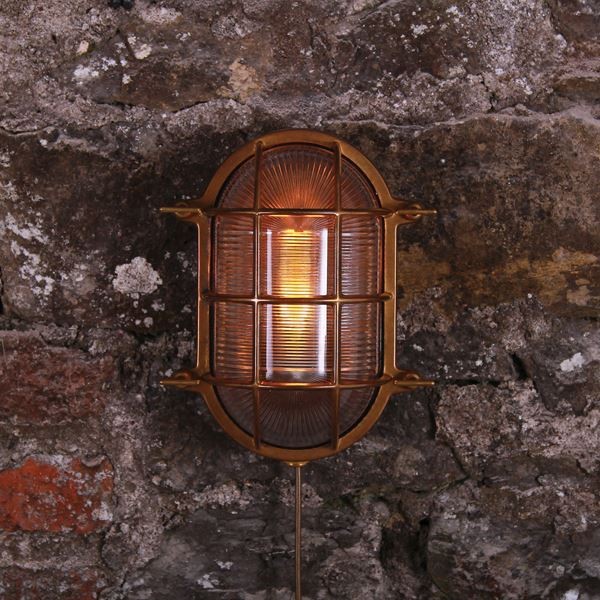 The Ross Marine Nautical Bulkhead Wall Light can be mounted on the ceiling or wall for added versatility.