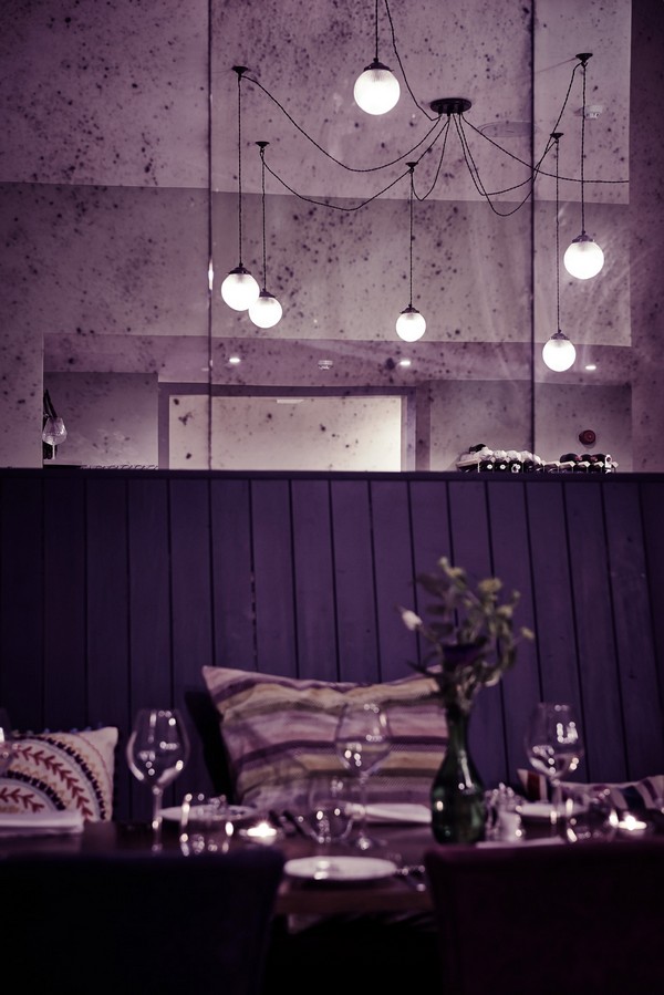 Globe cluster pendants from Mullan Lighitng create a focal point in The Church Street Tavern