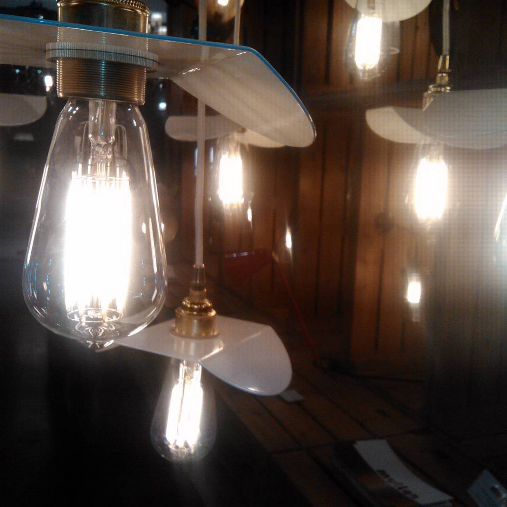 Exposed decorative filament bulbs from Mullan Lighting 