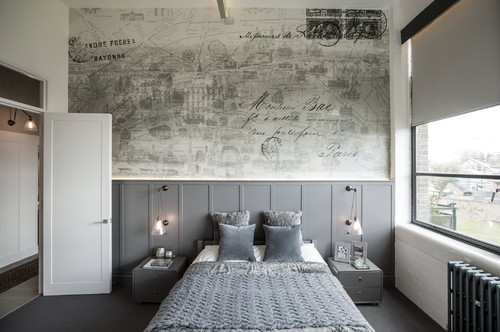 industrial bedroom lighting at chiswick green studios loft apartment