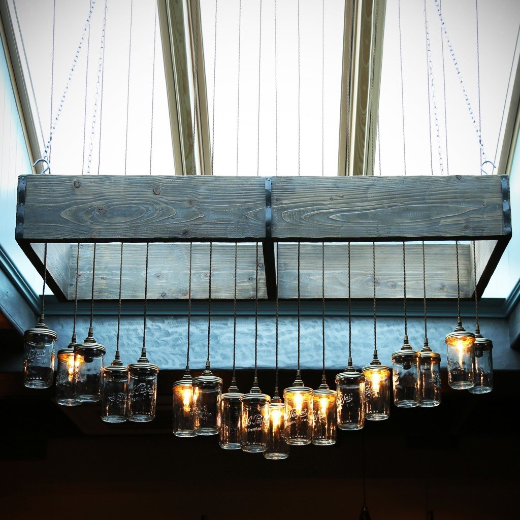 The Jam Jar cluster pendant from Mullan Lighting will add a unique lighting touch to any bar or restaurant