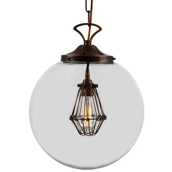 With an unusual design, the Robyn globe cage pendant light 35cm brings an inventive charm to your lighting. Hang it above your dining room table, or in your workspace or master bedroom for a very industrial feel.