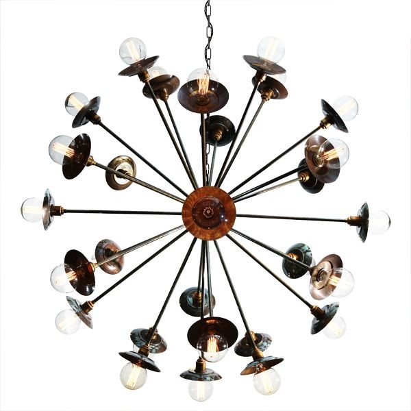 With an eye-catching design, the Tokyo Sputnik chandelier is an update of the sputnik design from the 60s & 70s and fits well as a center piece to any room. The modern aesthetic and warm glow looks great over a dining or coffee table, and adds distinctive ambiance to any living space. A blast of modern glamour shines out in all directions from this sputnik light.