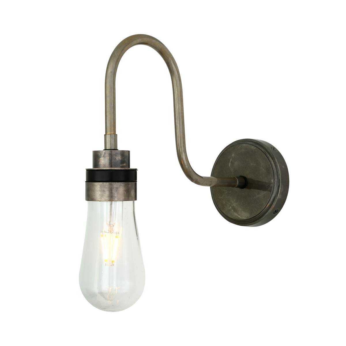 modern swan neck wall light