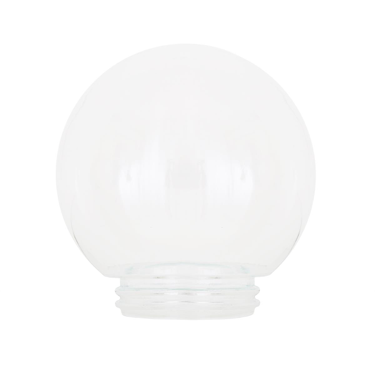 Clear Threaded Globe Glass Lamp Shade 15cm