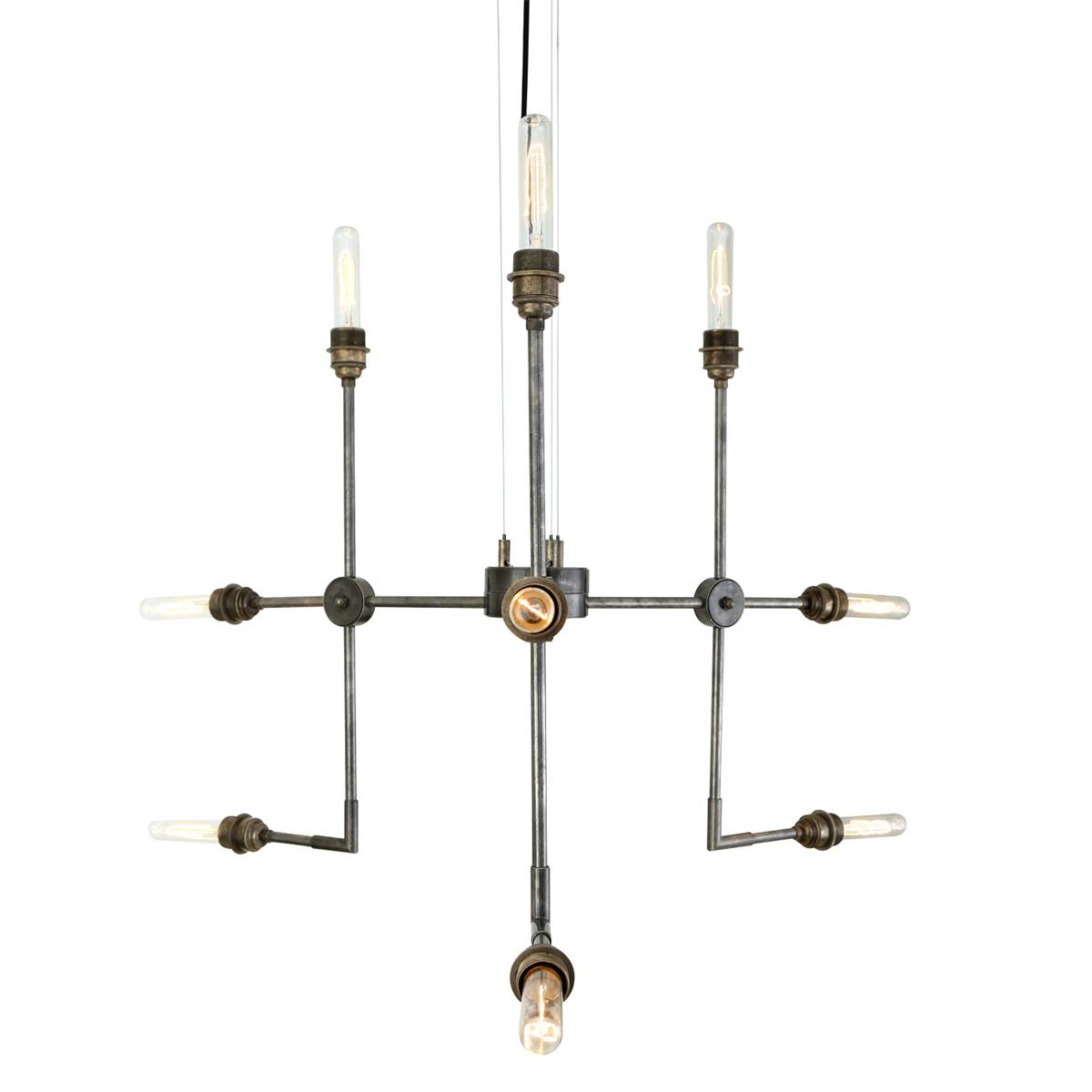 contemporary brass chandelier