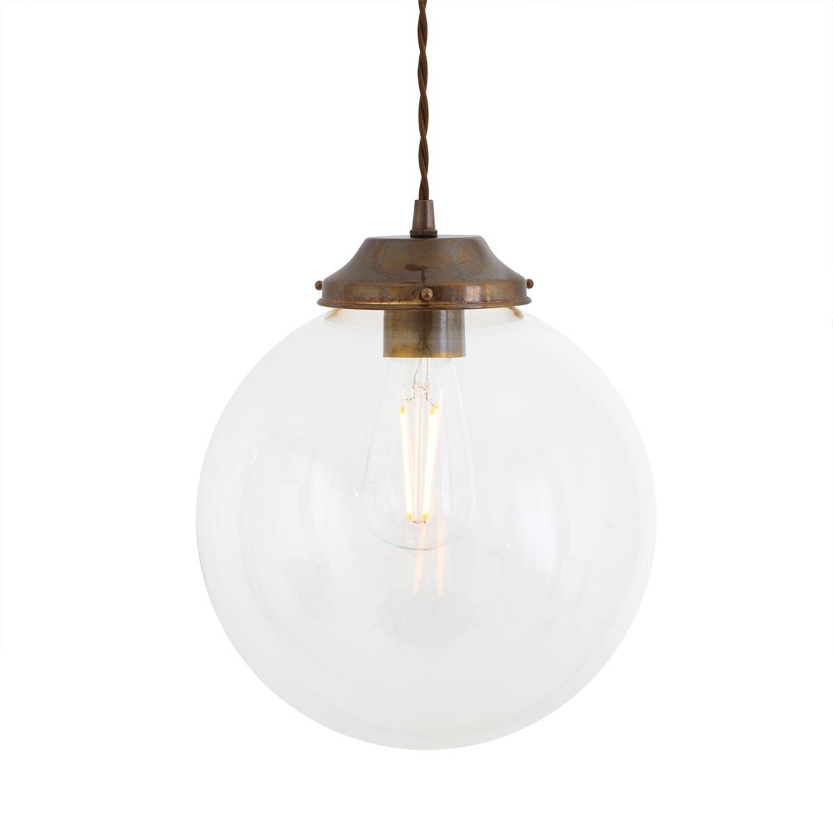 Virginia Clear Globe Pendant Light 25cm