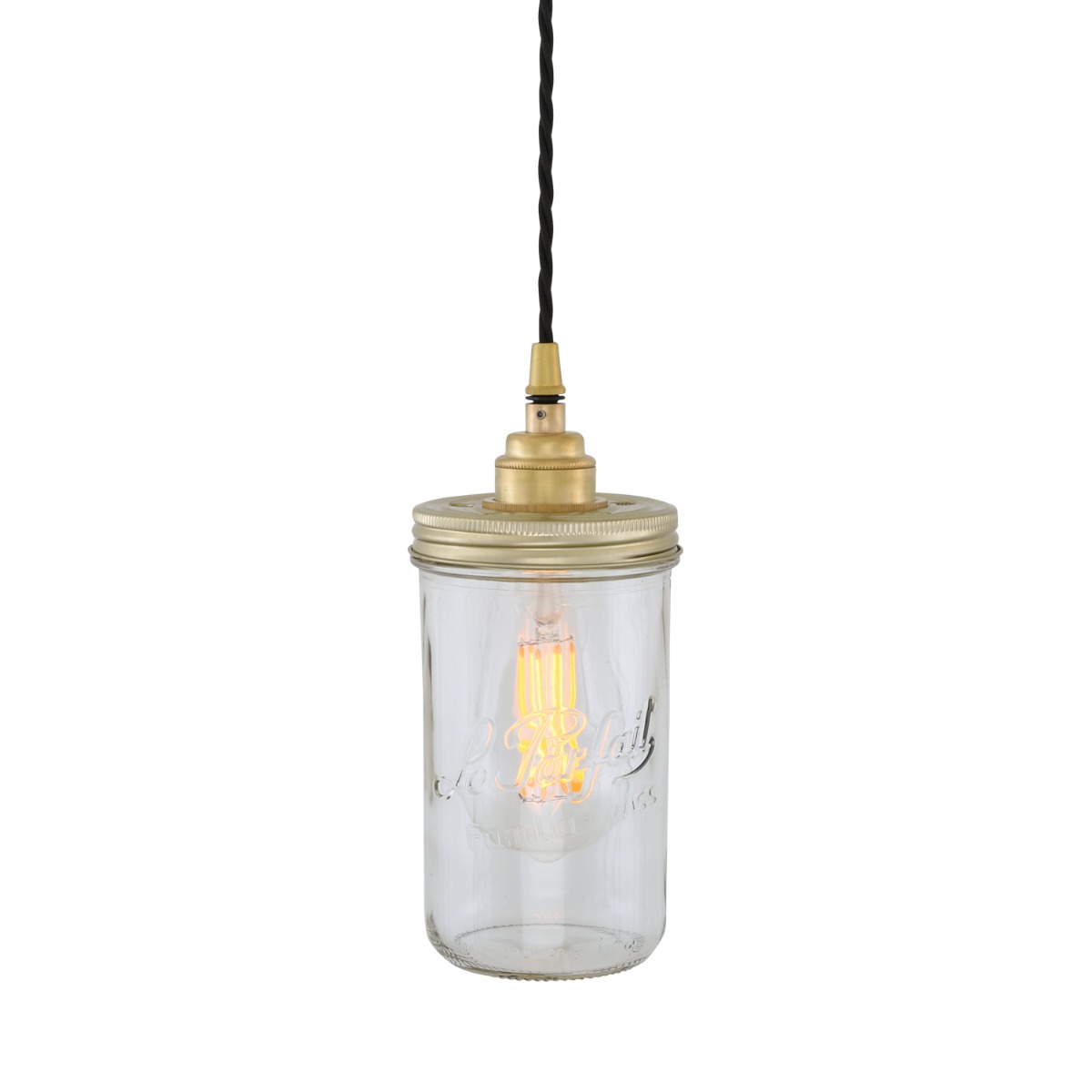 Jam Jar Vintage Retro Pendant Light Mullan Lighting Jam Jar Vintage Retro Pendant Light, Jar Pendant Light Black